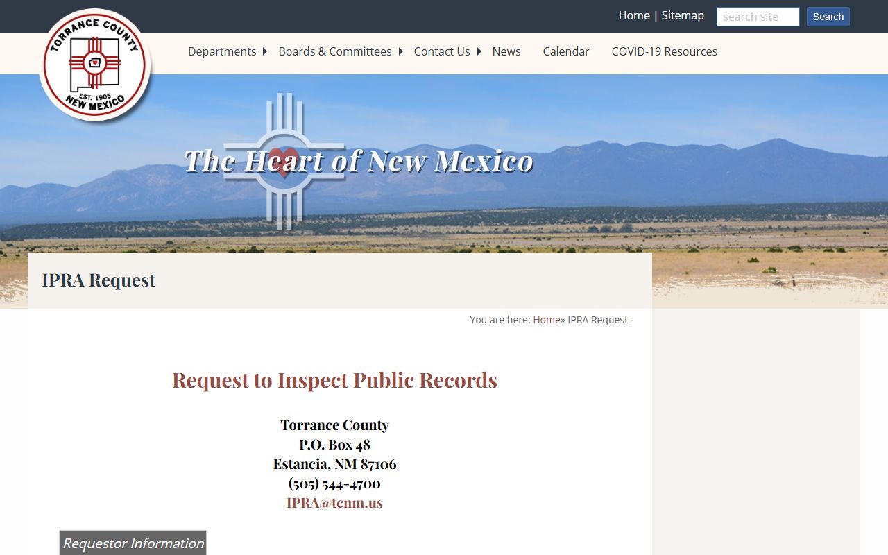 Torrance County District Court Clerk records request and IPRA access
