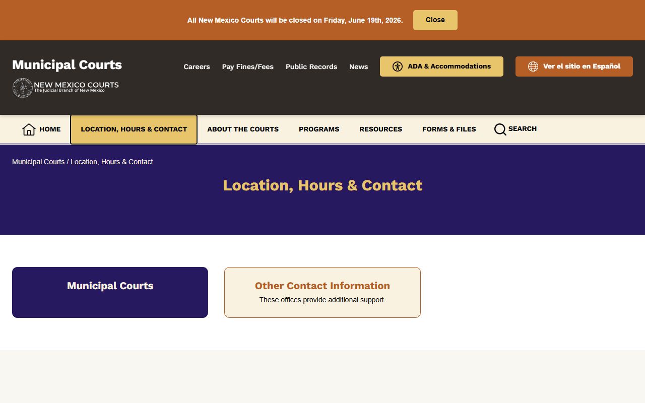 Torrance County court dockets New Mexico municipal court contacts