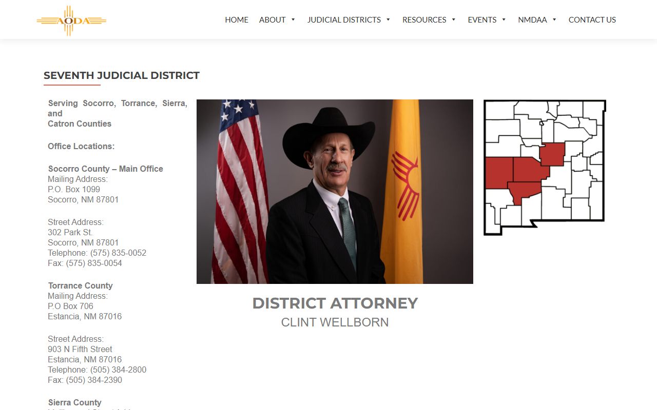 Torrance County criminal court records Seventh Judicial District Attorney page
