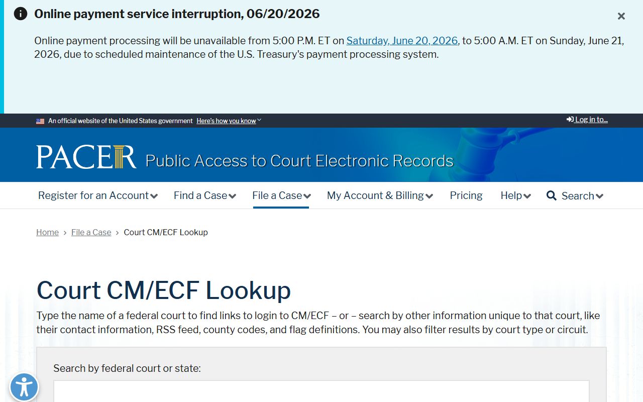 Torrance County District Court records and PACER CM ECF lookup distinction