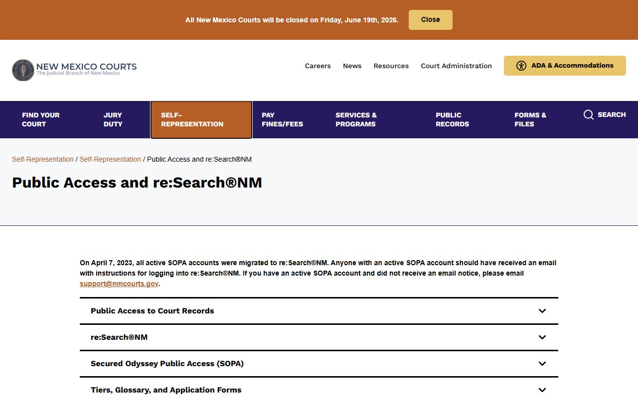Torrance County court records public access and reSearchNM information